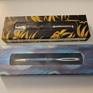 Metropolitan Museum of Art Pens Set of 2- NEW -Inspired by Tiffany & Lacquer Box